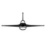 Wallity F-16 Jet Fighter Escultura de Pared en Negro